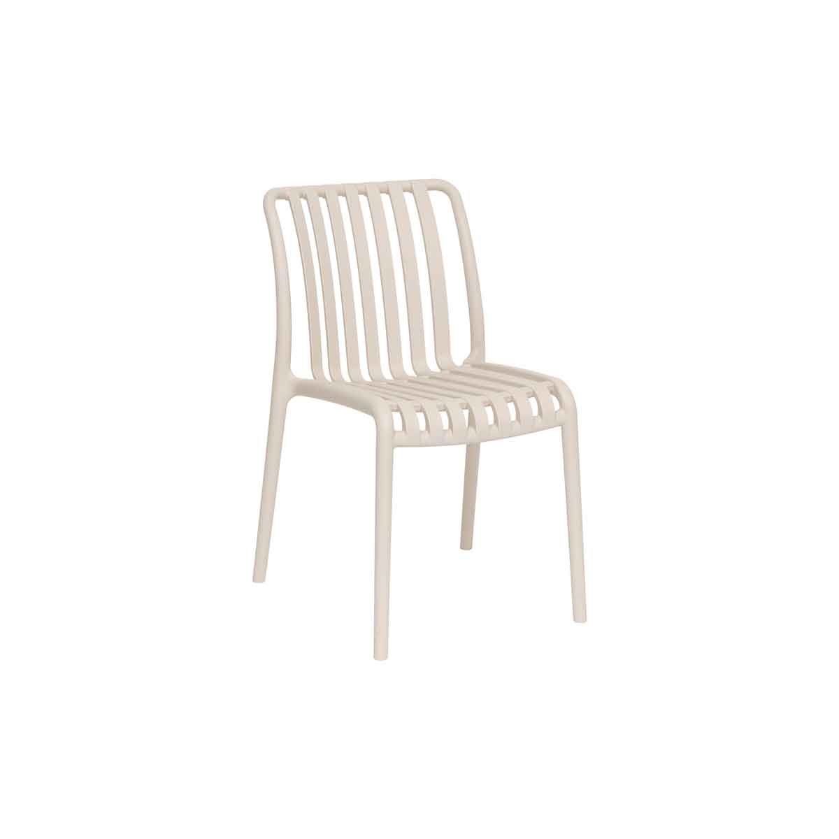 Silla Apilable Creme