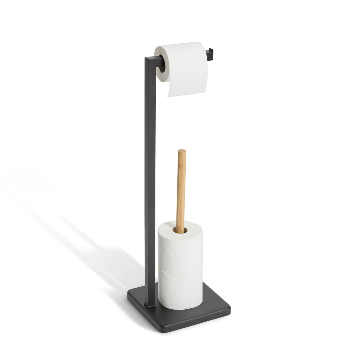 Portarrollos wc bambú NATUREO negro