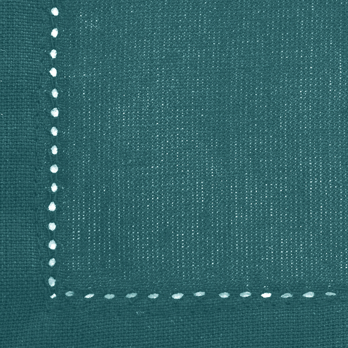 Toalha De Mesa Chambray Verde Esmeralda Em Algod&atilde;o 140x240cm