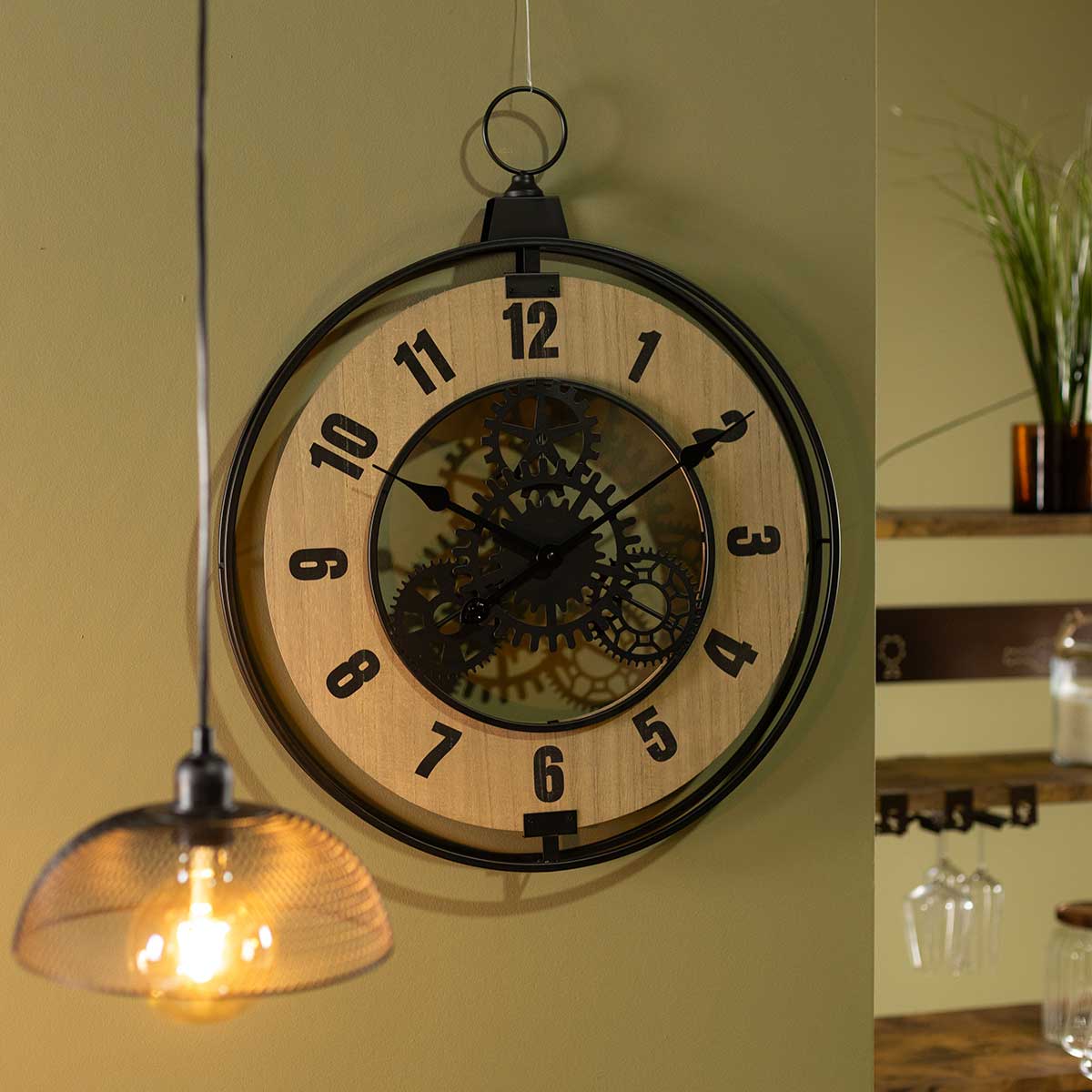 Reloj mec&aacute;nico JACK de metal 57cm
