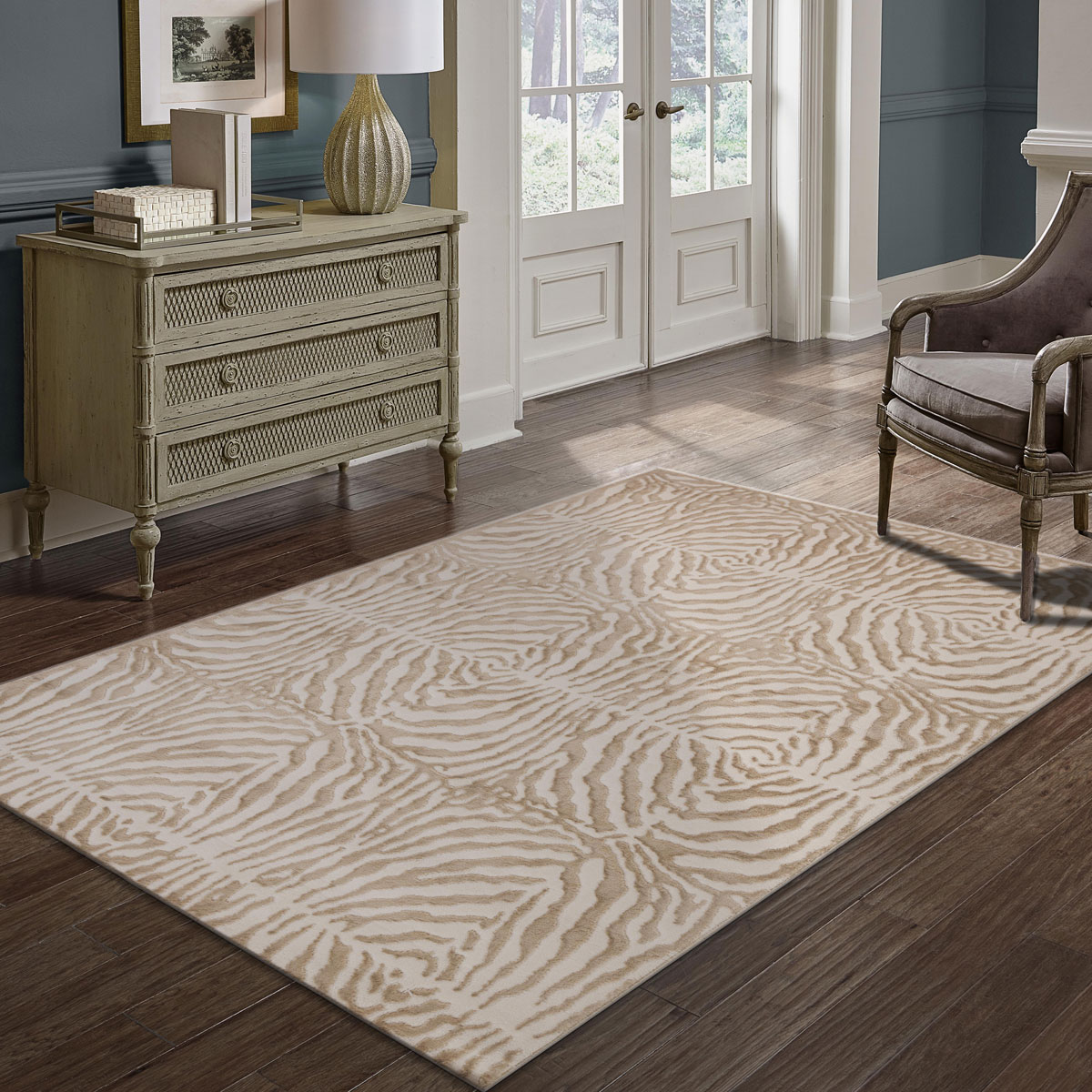 Alfombra Zaha Beige Cebra 120x160Cm