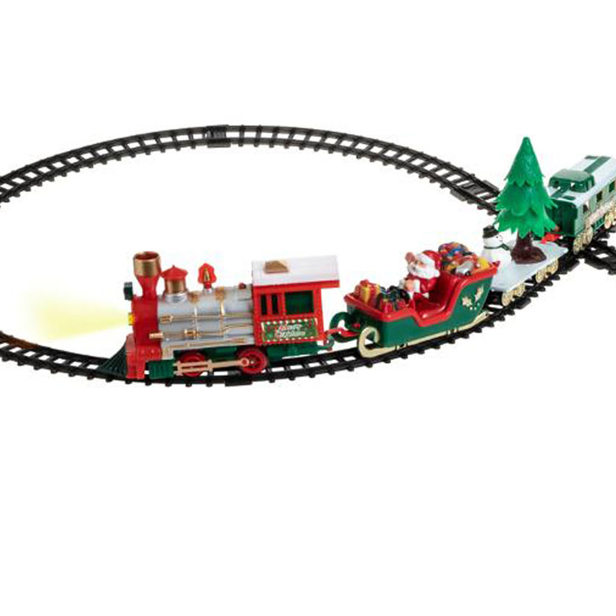 Pista De Tren Navide&ntilde;o Con 22 Piezas