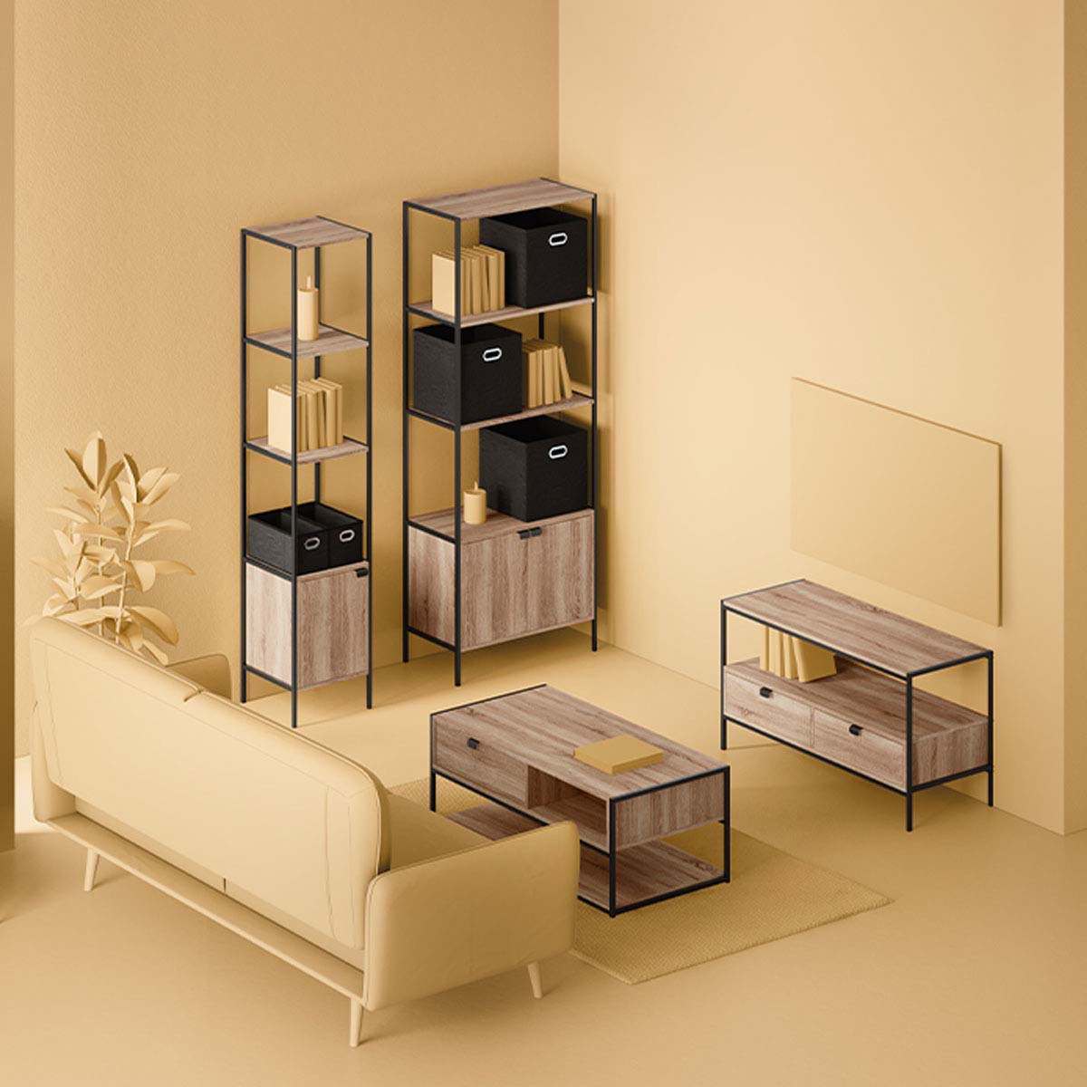 Mesa De Centro Aliaj Beige 