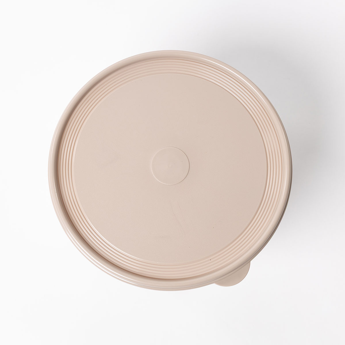 Caja herm&eacute;tica redonda beige 4L