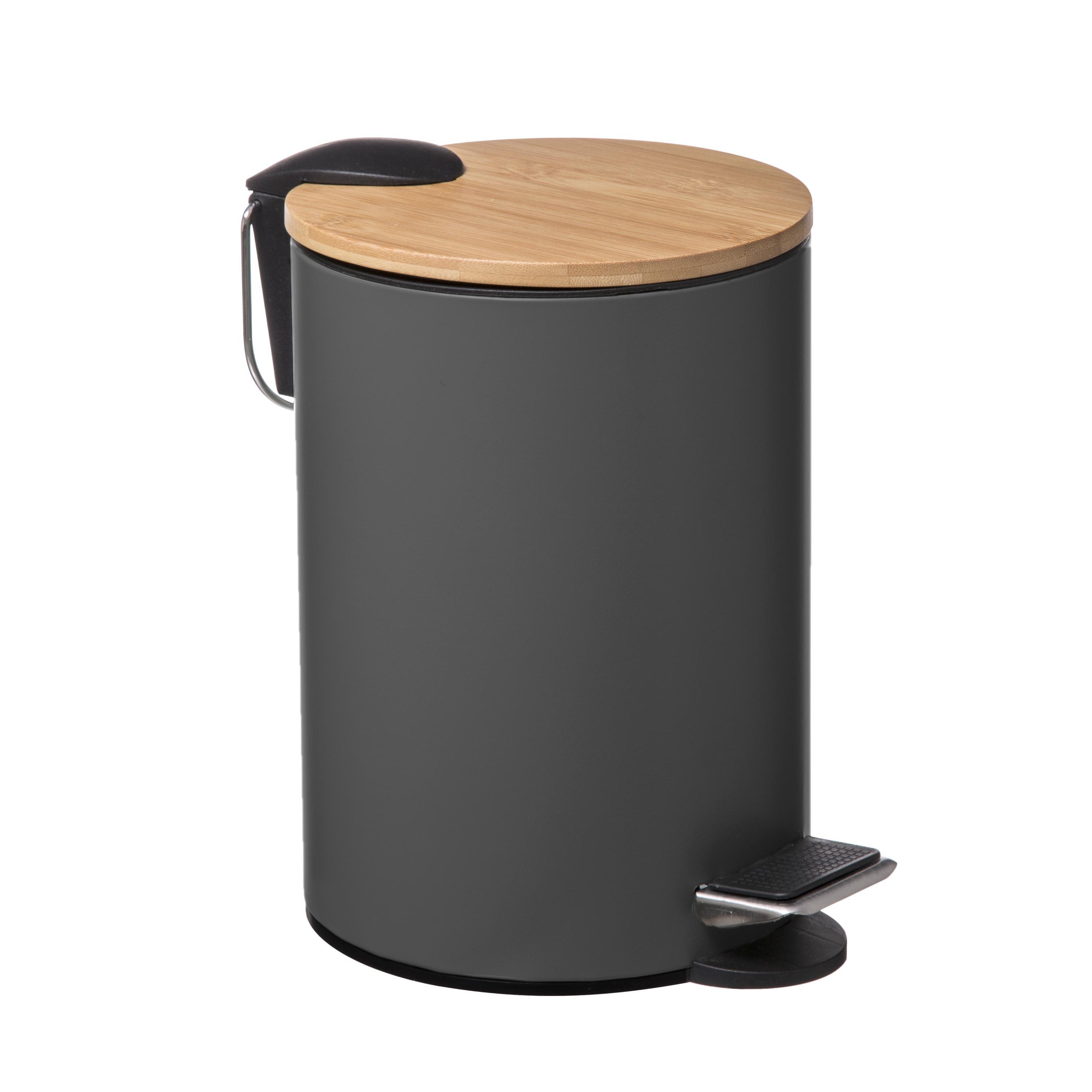 Balde Metal Cinza Softclose