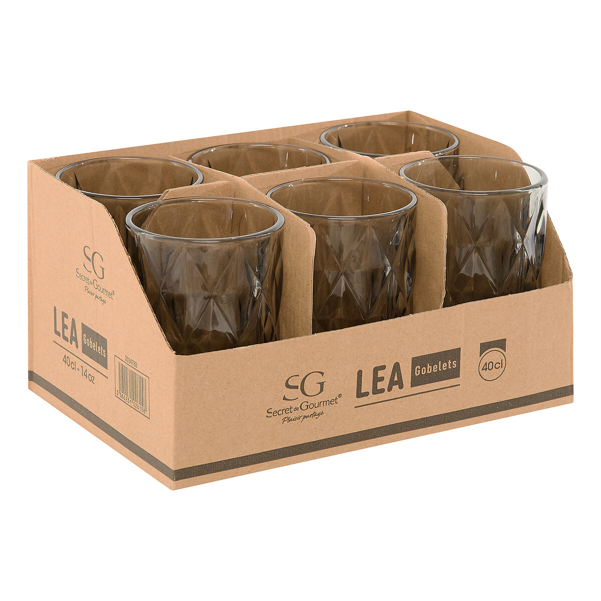 Vaso alto LEA de vidrio 40cl