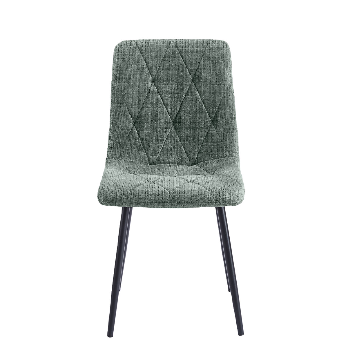 Juego de 2 sillas GALIZES tela gris