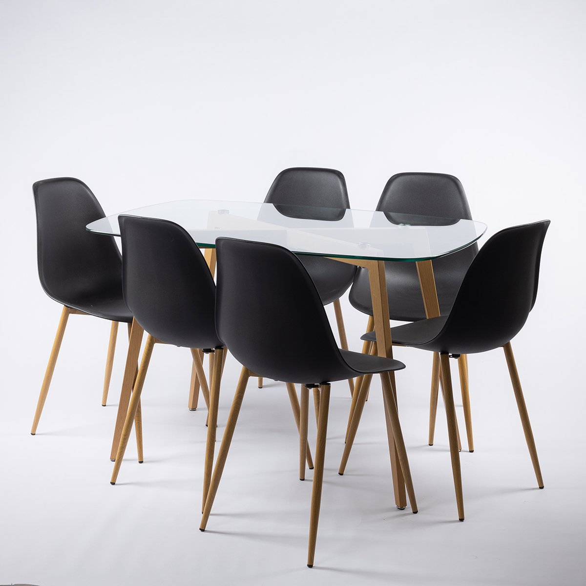 Mesa De Cocina Gally Con Tapa De Vidrio