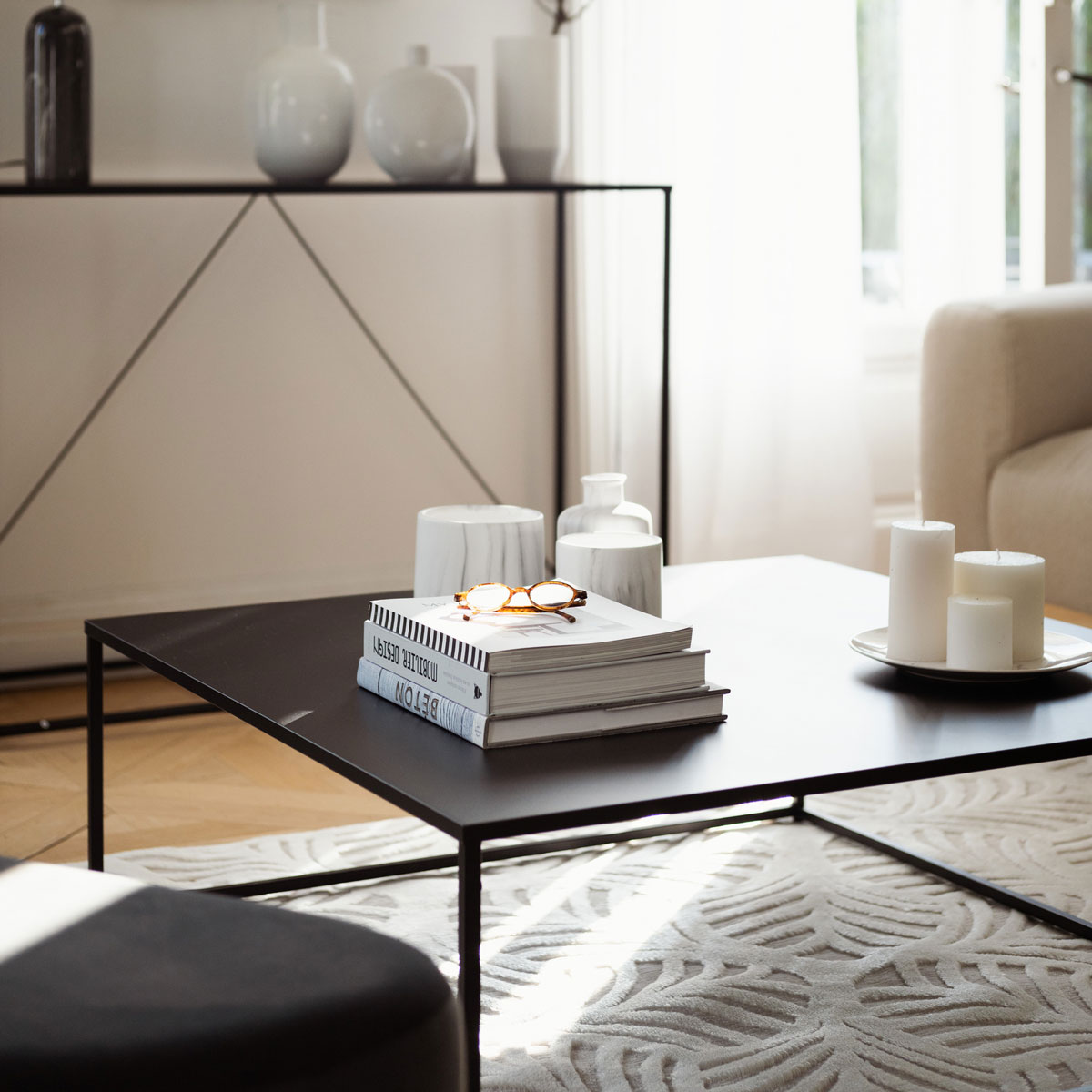 Jarrón blanco efecto mármol 17,5cm