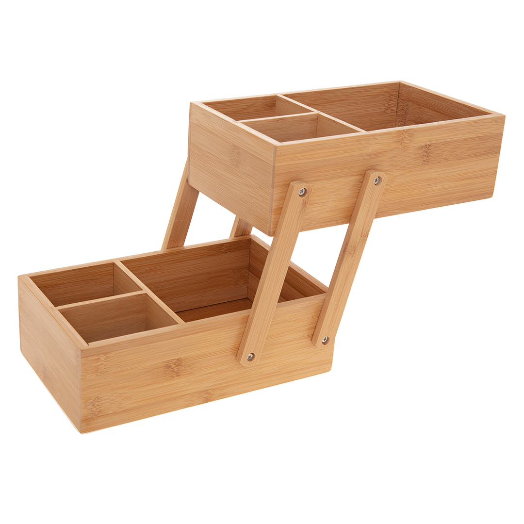 Organizador De Bamb&uacute; C/2 Compartimentos