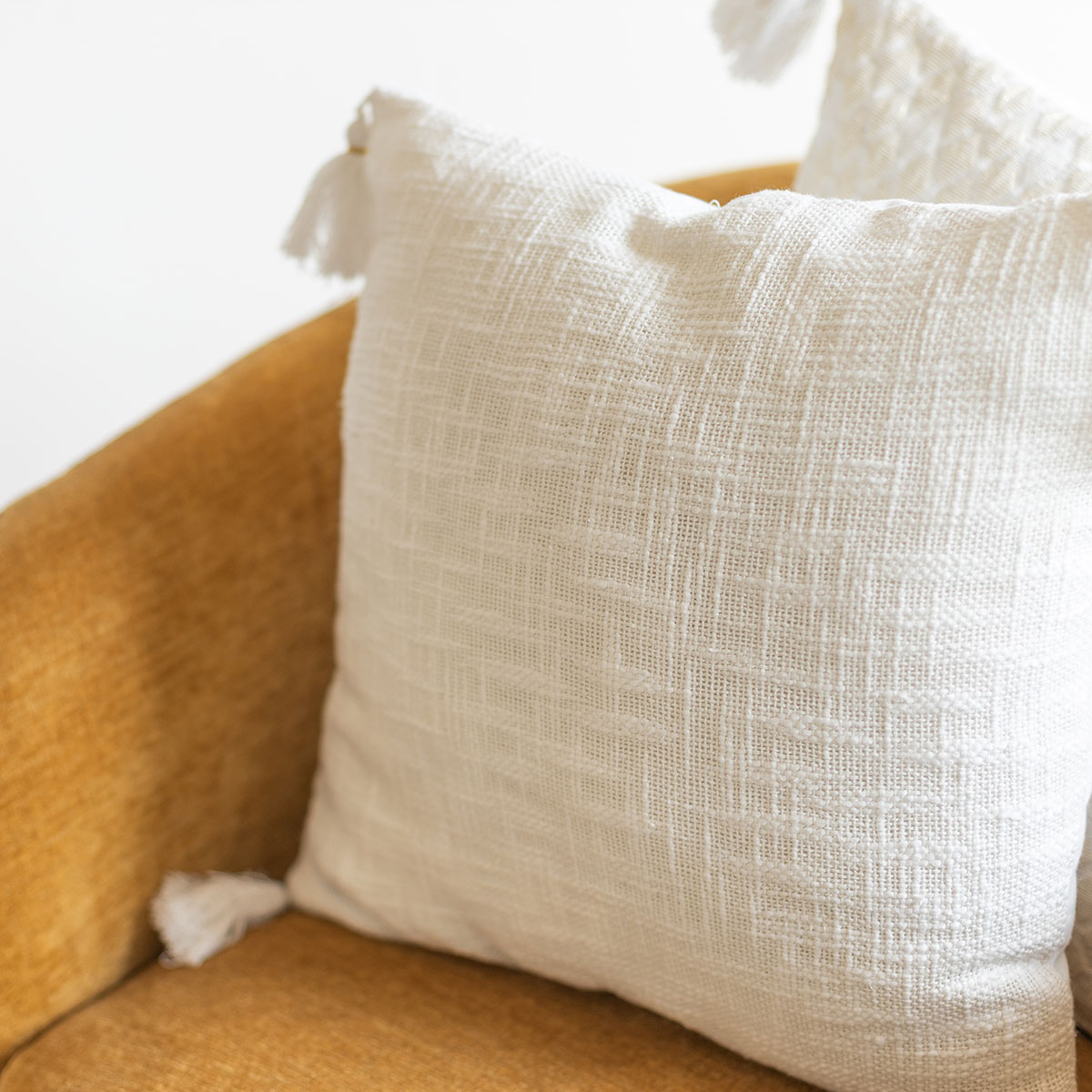 Funda de almohada SLUB blanca 40x40cm