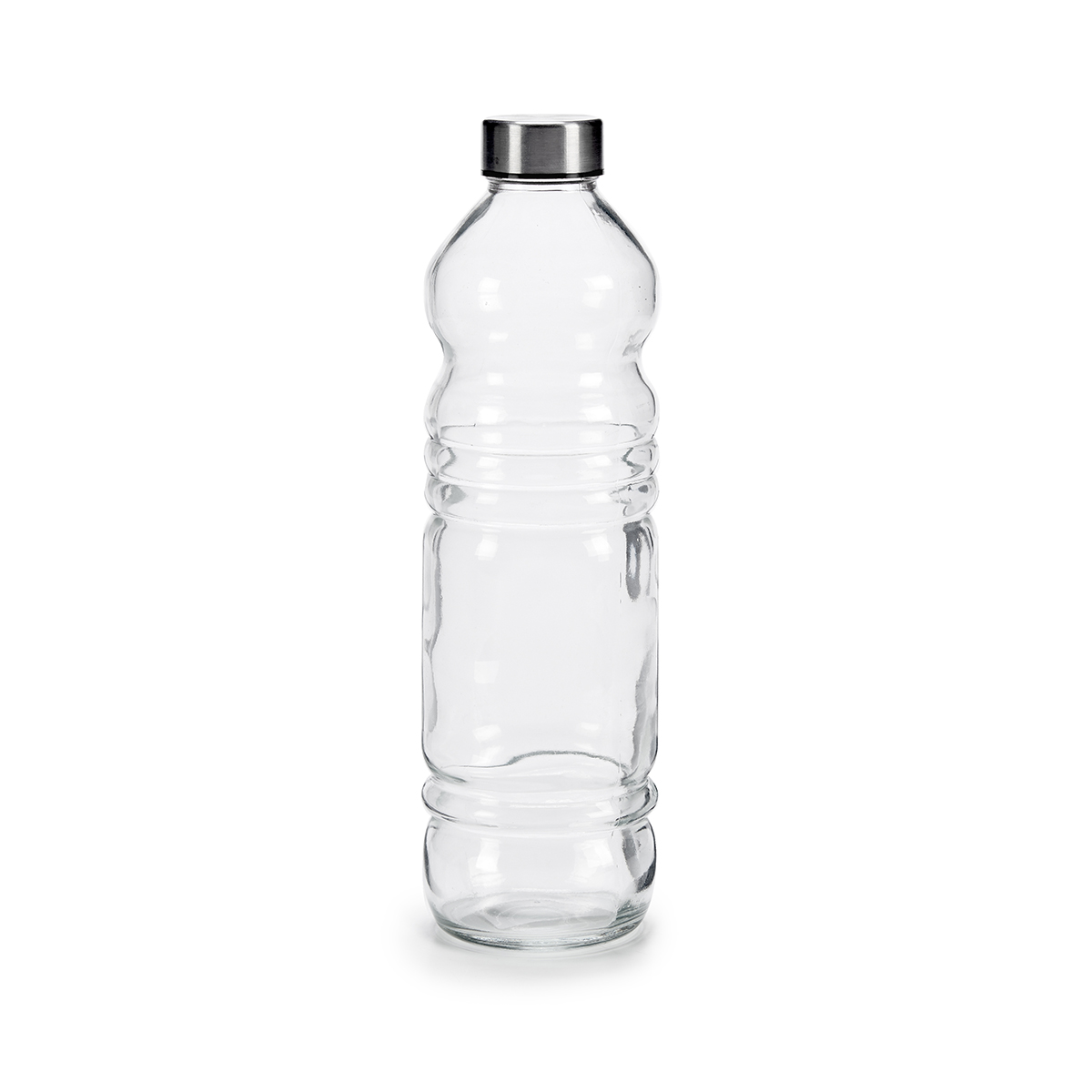 Botella De Vidrio C/Tapa Met&aacute;lica 1L