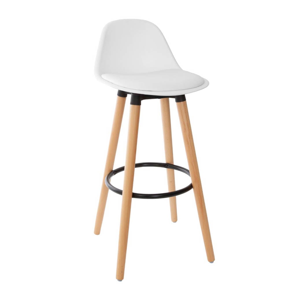 Taburete de bar MAXON blanco