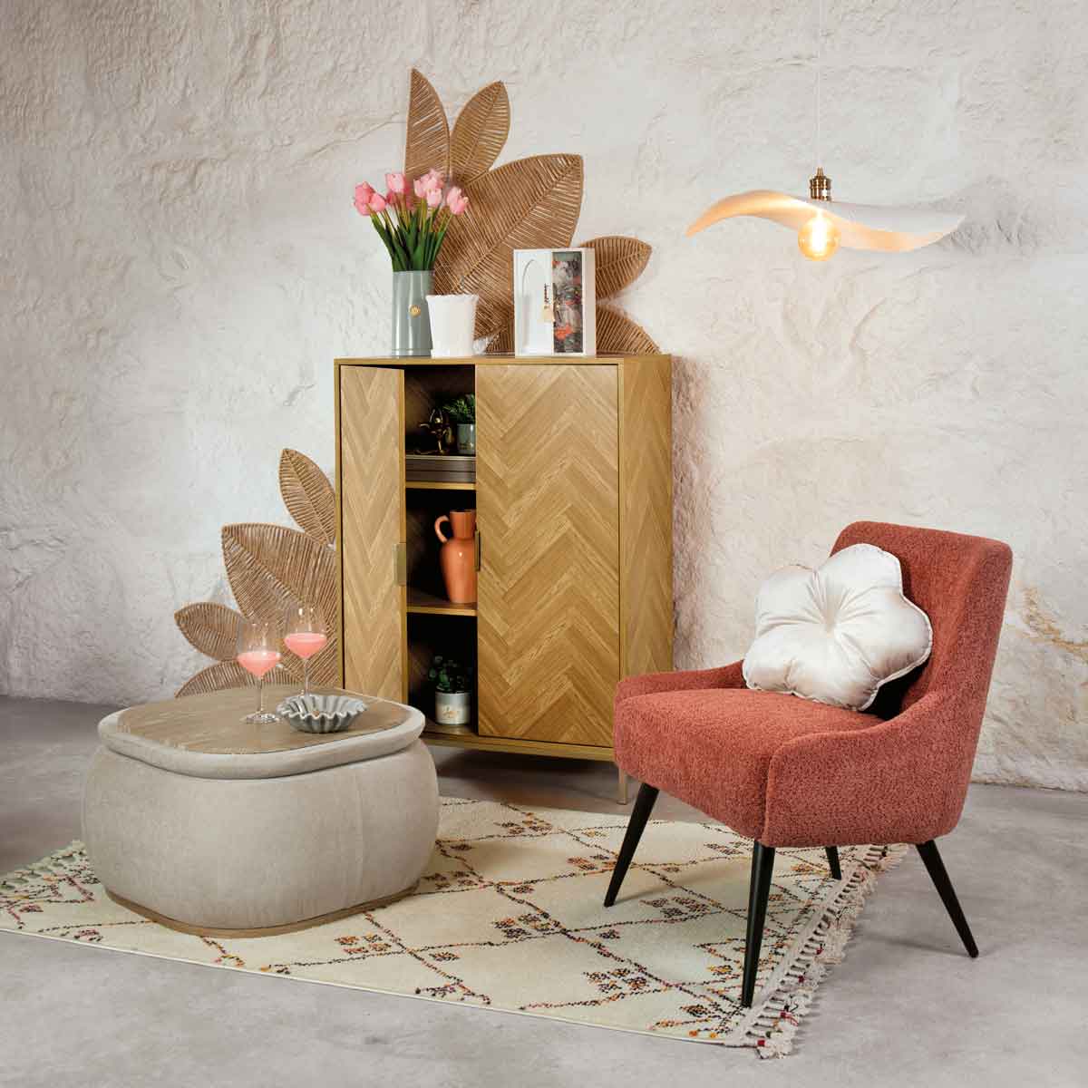 Butaca Ariel De Tejido Rosa