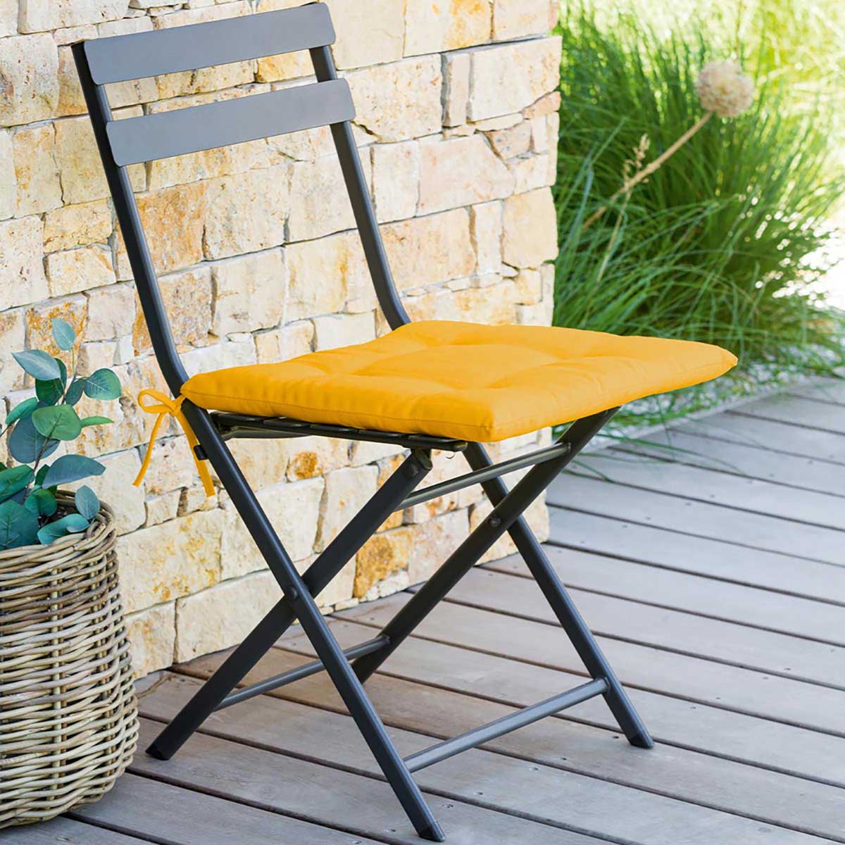 Coj&iacute;n p/silla exterior KORAI 4 puntos mostaza