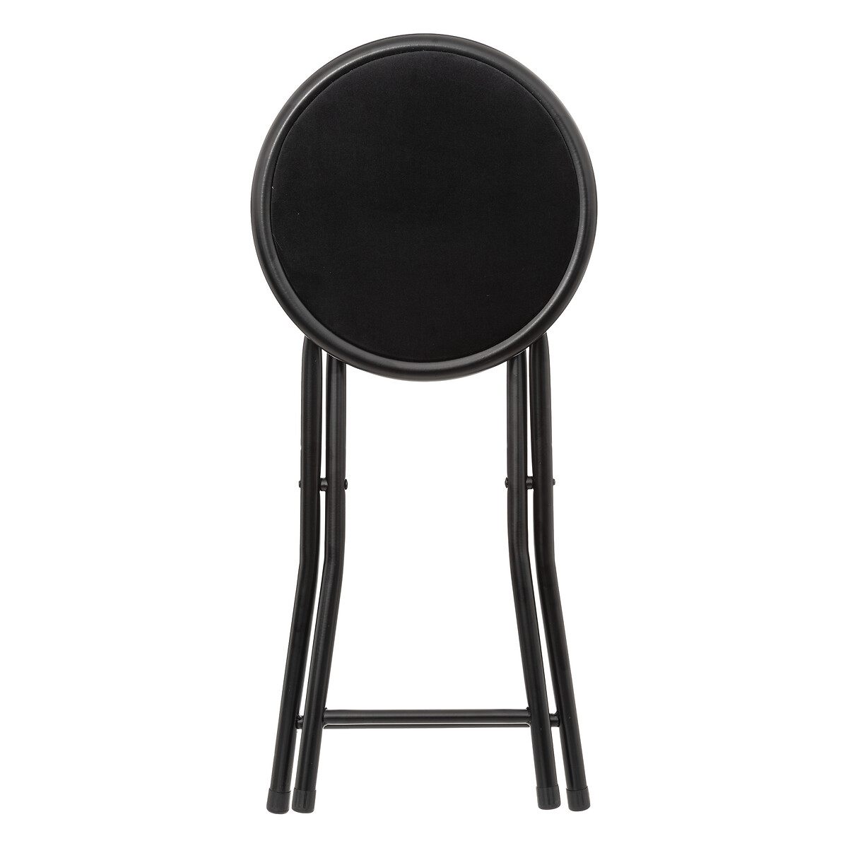 Taburete Plegable Metal Y Terciopelo