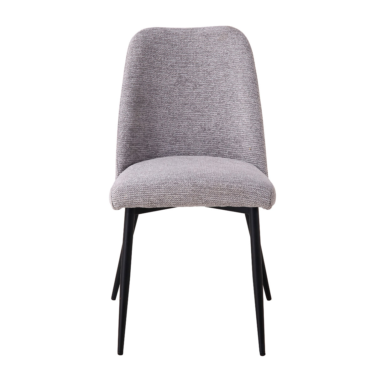 Silla KAFUE de tejido gris con patas negras