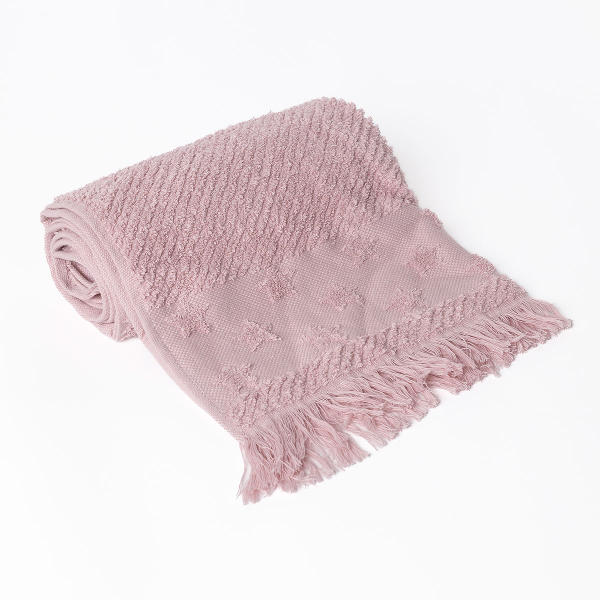 Toalla de ba&ntilde;o rosa con estrellas 70x140cm