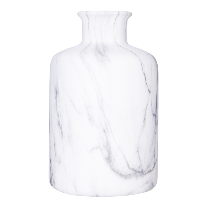 Jarrón blanco efecto mármol 17,5cm