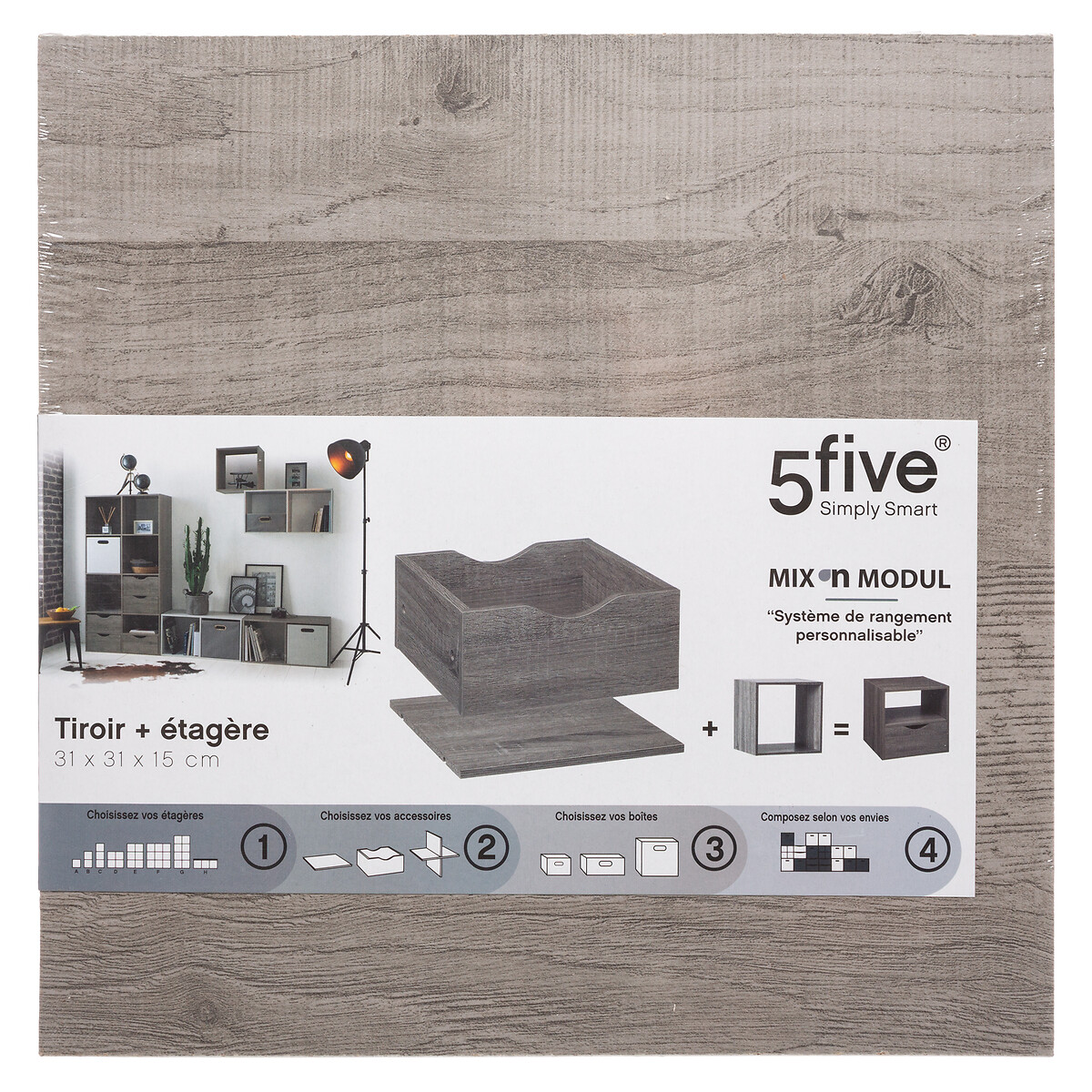 Cajón+Estante Mixmodul 31x31x16Cm