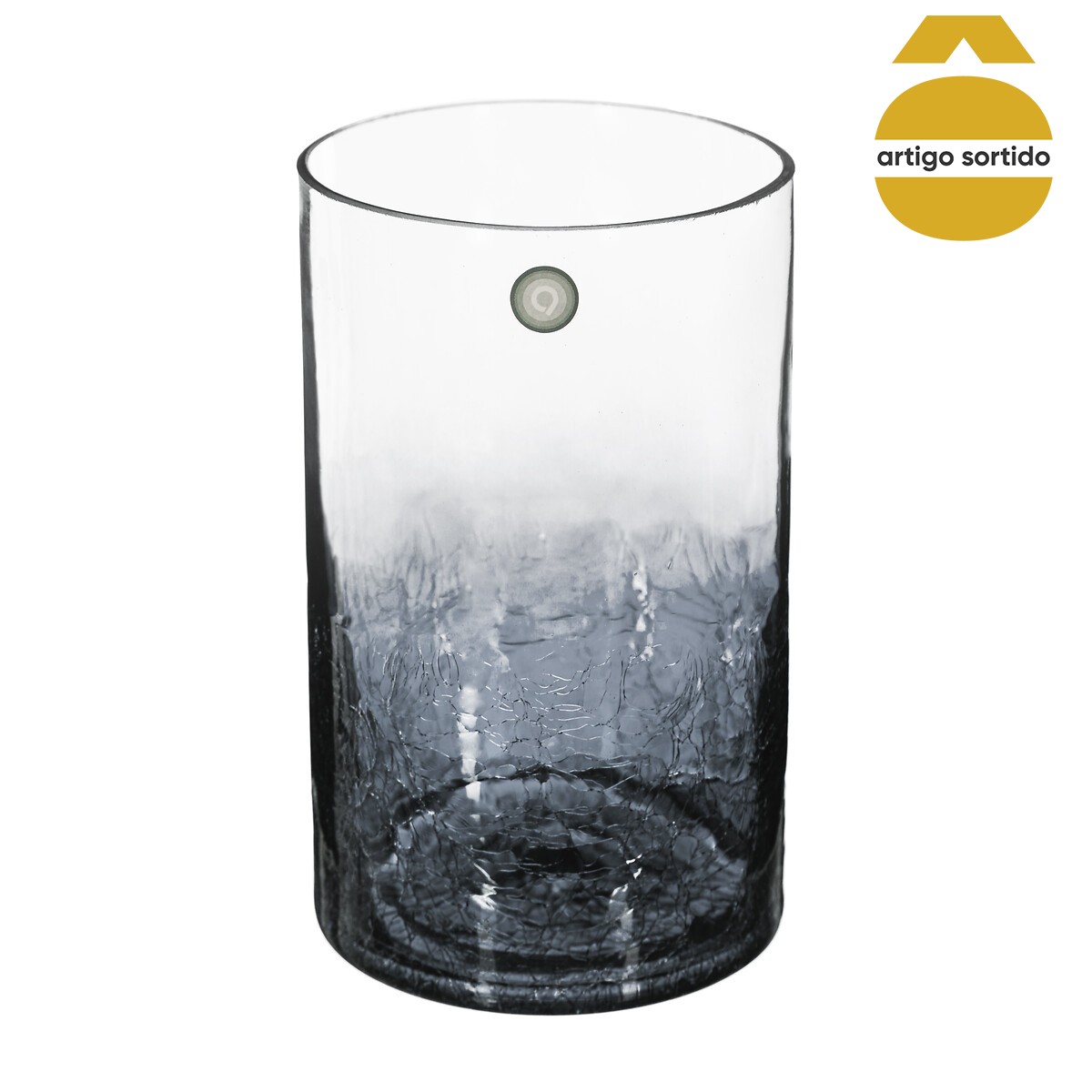 Jarra De Vidro Craquele Coul 20cm