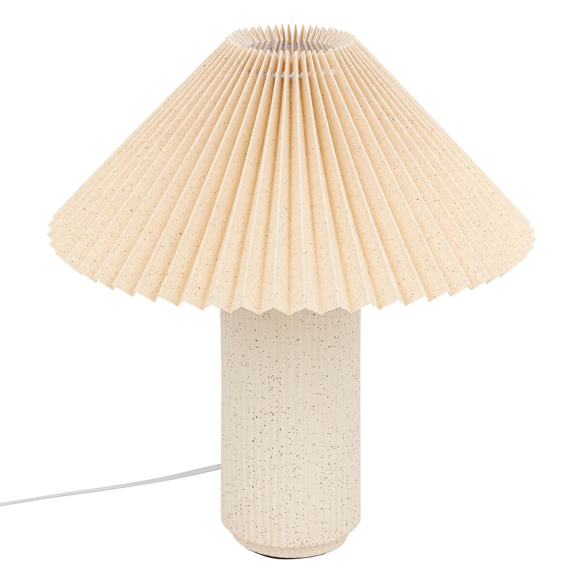 L&aacute;mpara de mesa de cer&aacute;mica blanca TALYA 38cm