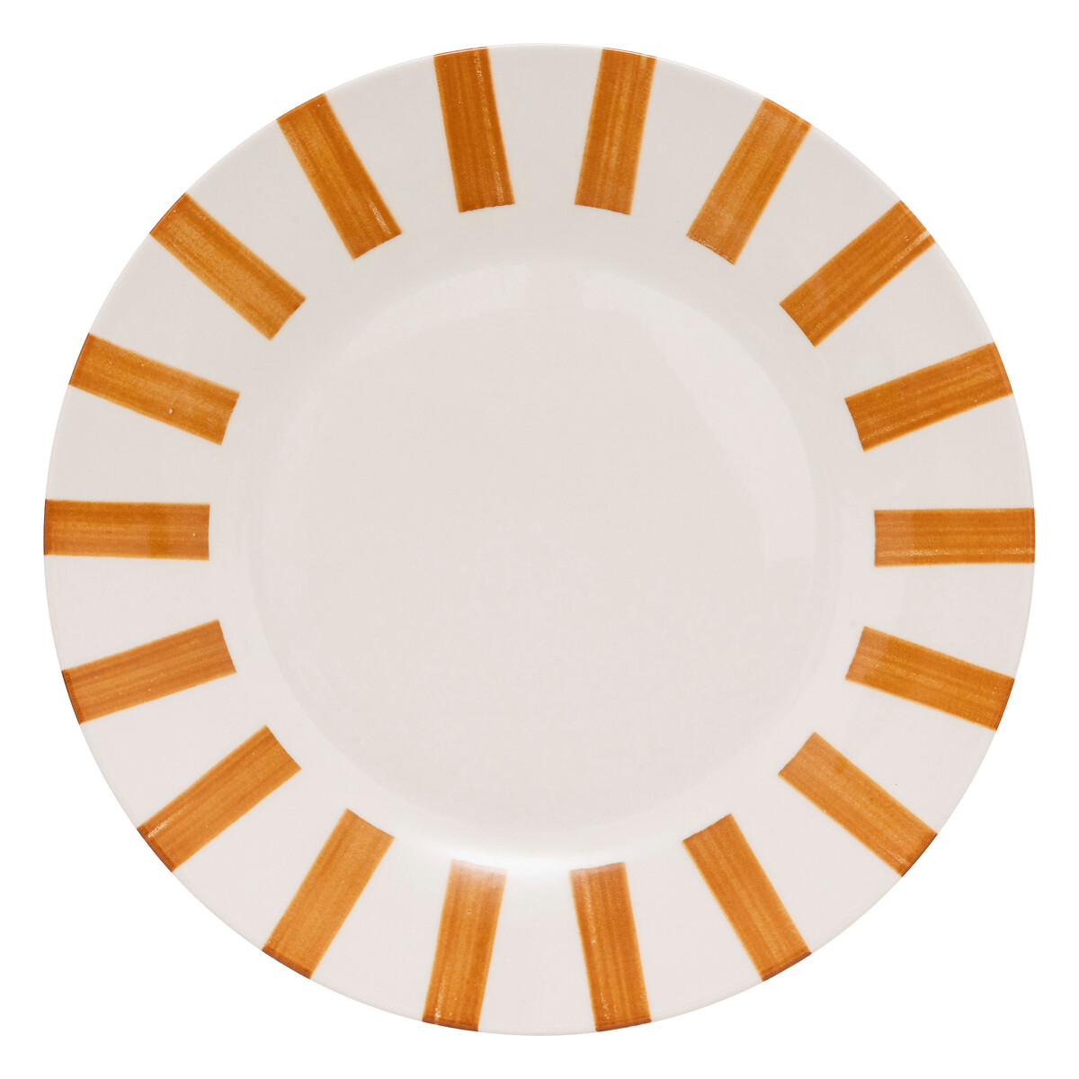 Plato llano CHERI amarillo de porcelana 27cm