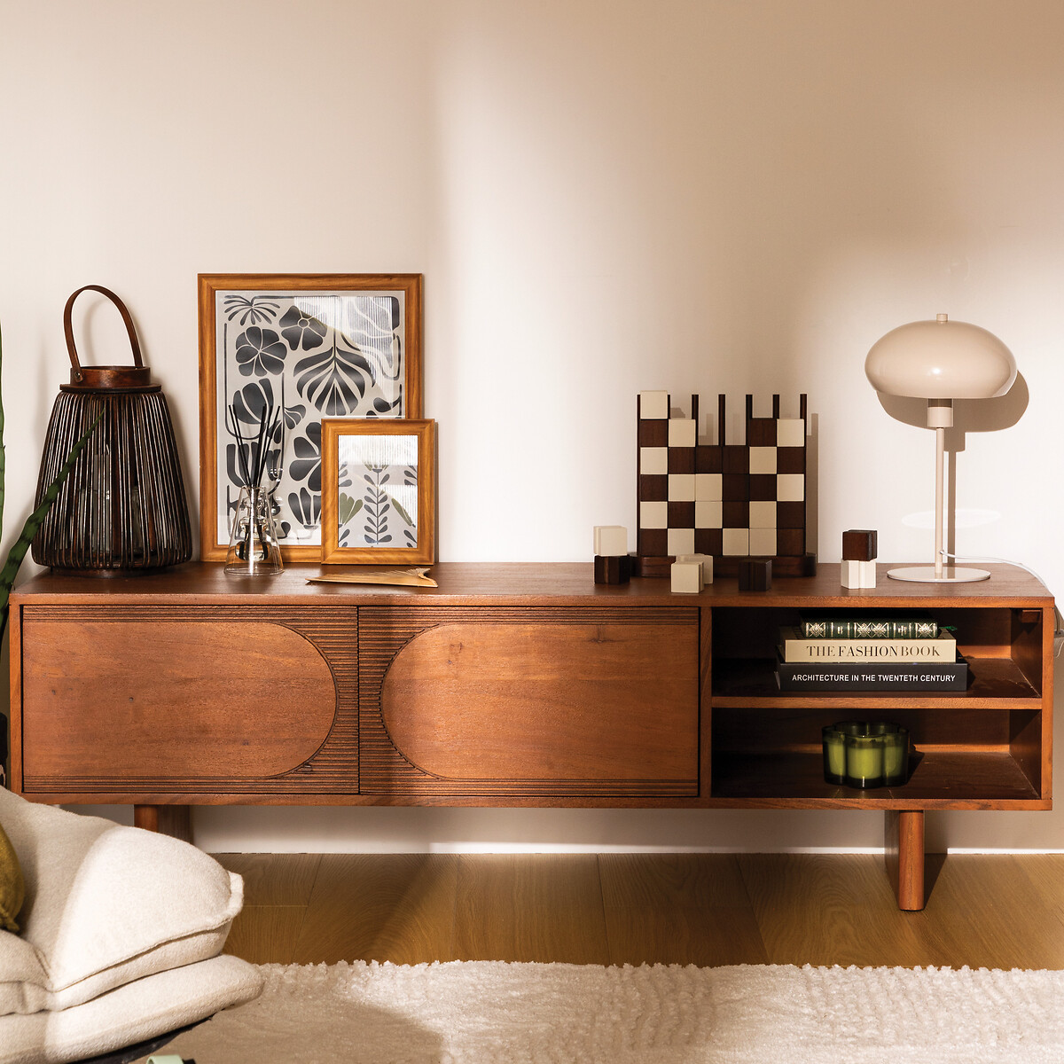 Mueble para tv NANDA de madera de acacia 40cm