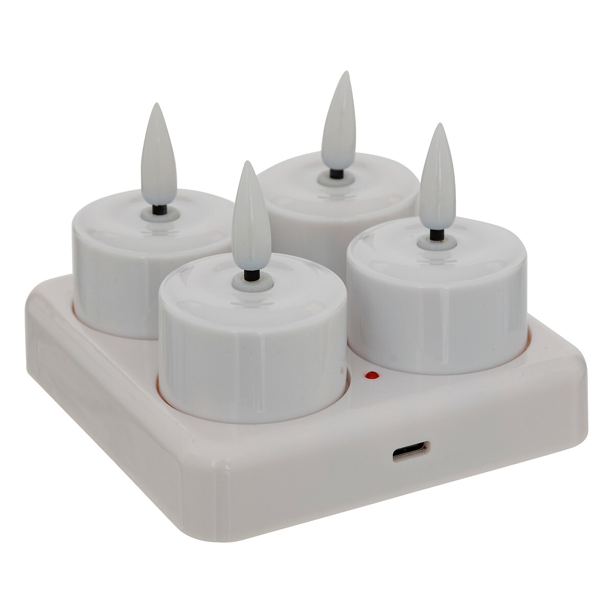Set de 4 velas tealight  led AITOR blanco