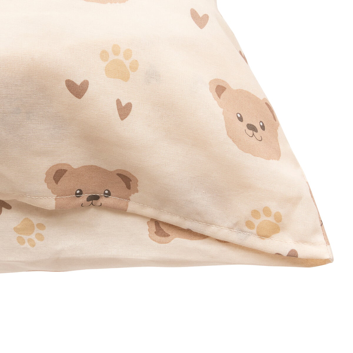 Funda n&oacute;rdica y almohada BILLIE beige de algod&oacute;n