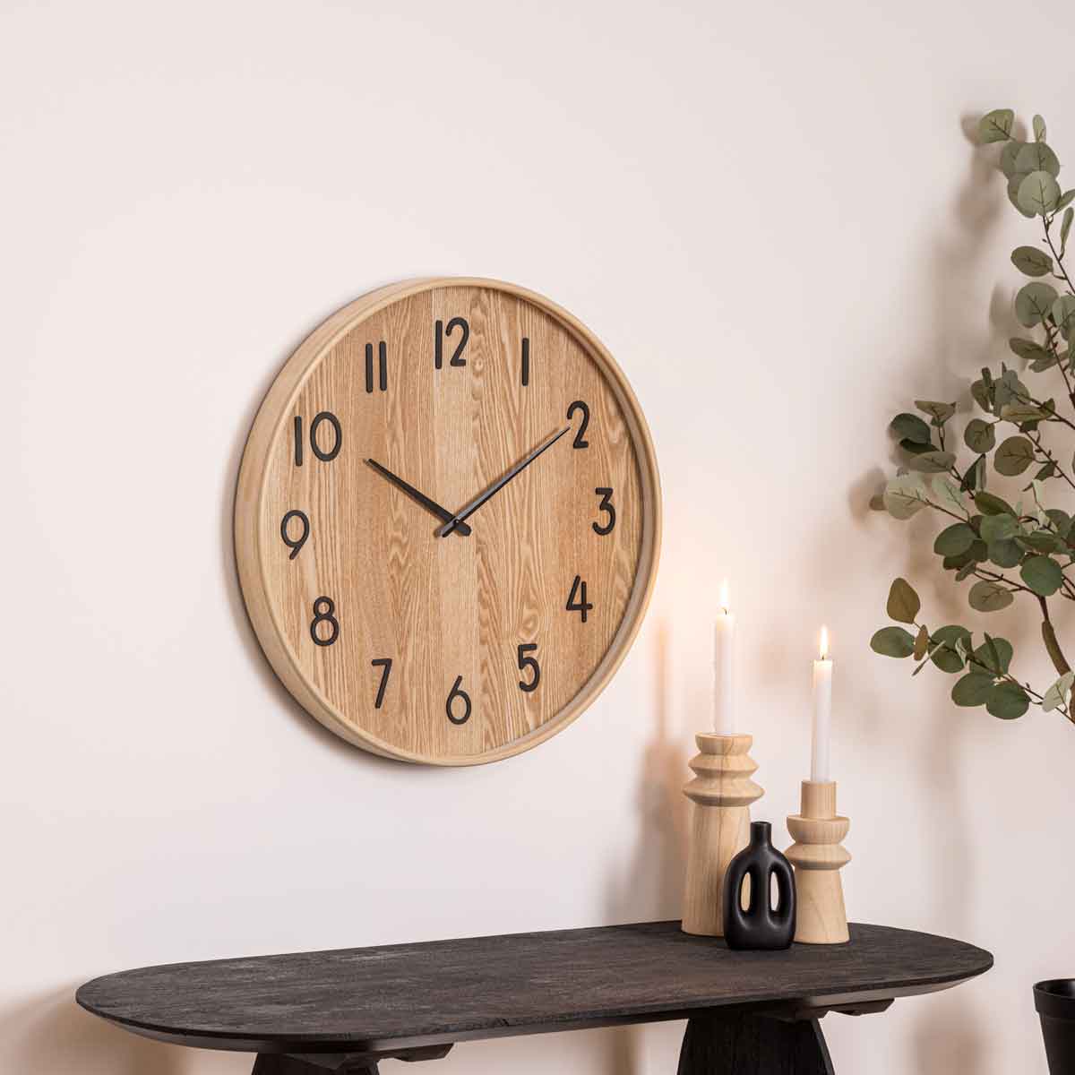 Reloj de pared beige IVANA 