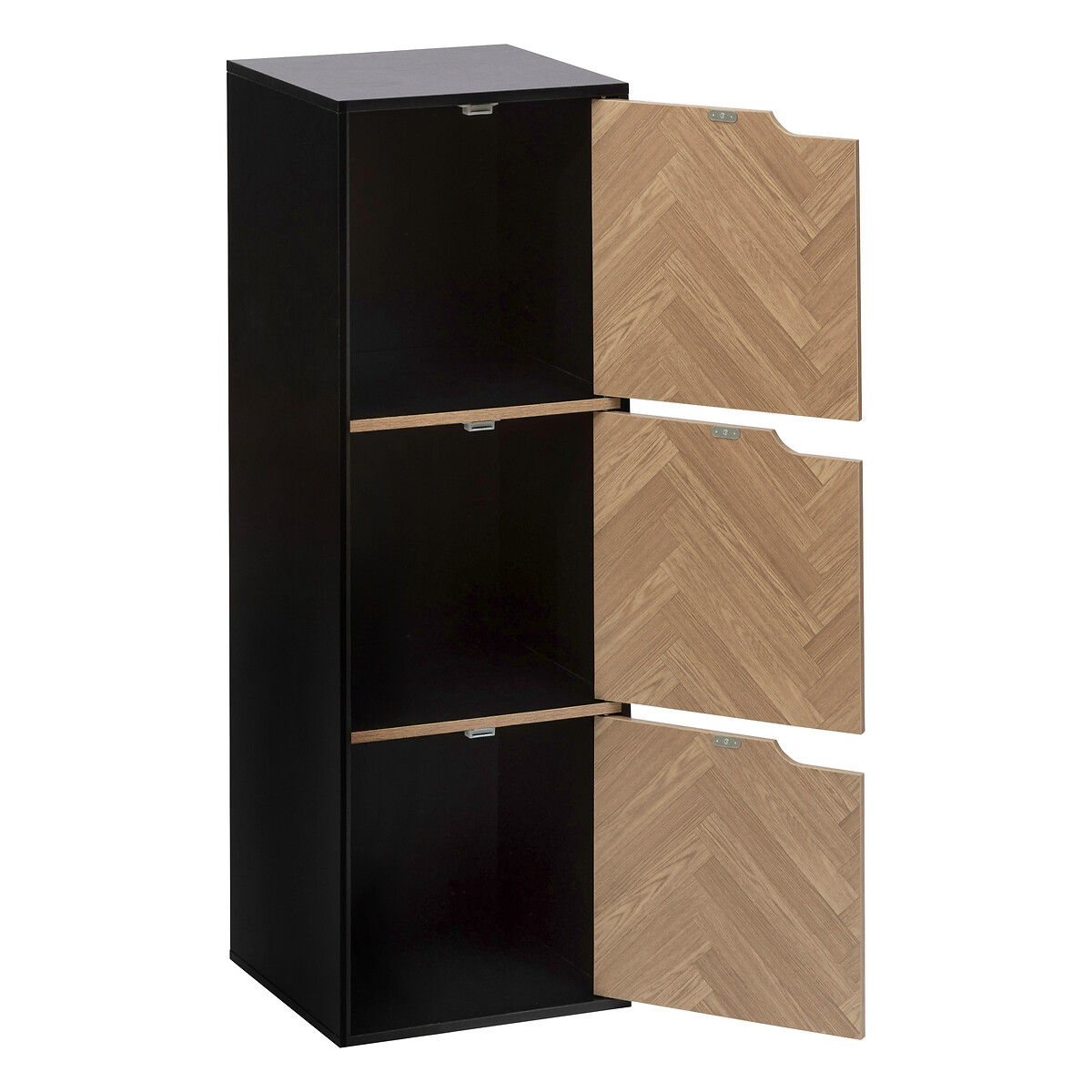 Estante mix CHEVRONS negro con 3 m&oacute;dulos