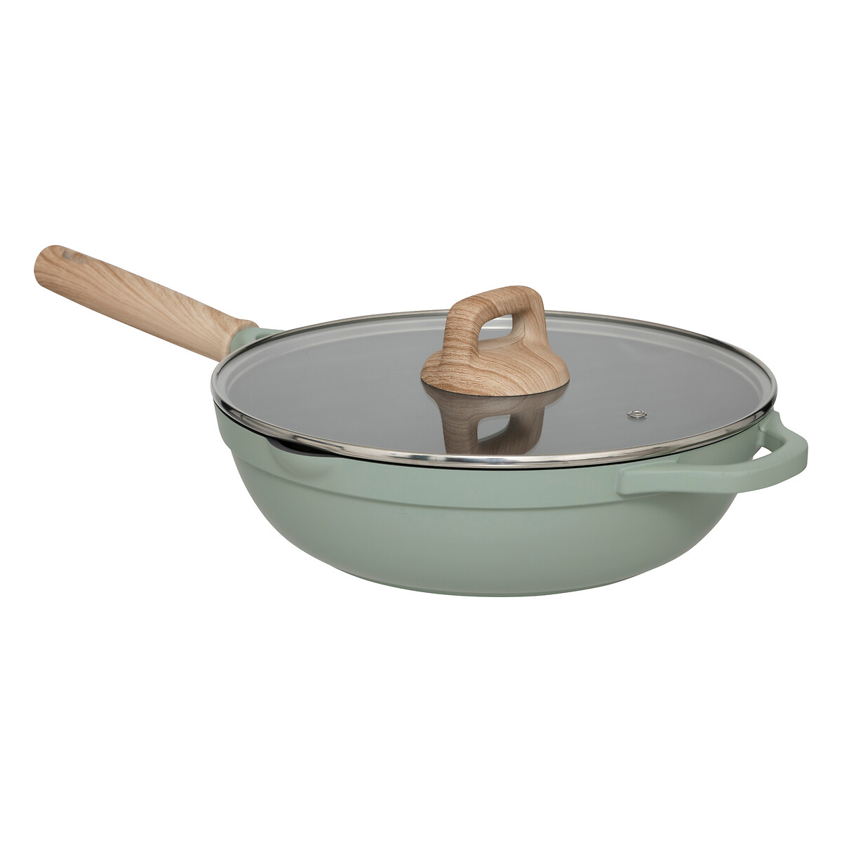 Sart&eacute;n con tapa HORIZONTE de aluminio 28cm
