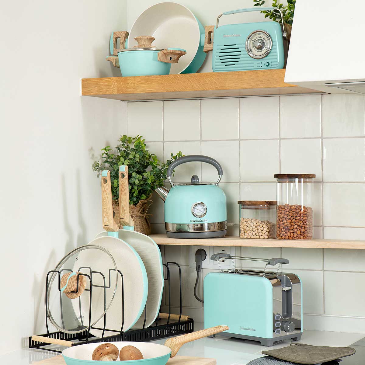 Organizador extensible para sartenes y ollas