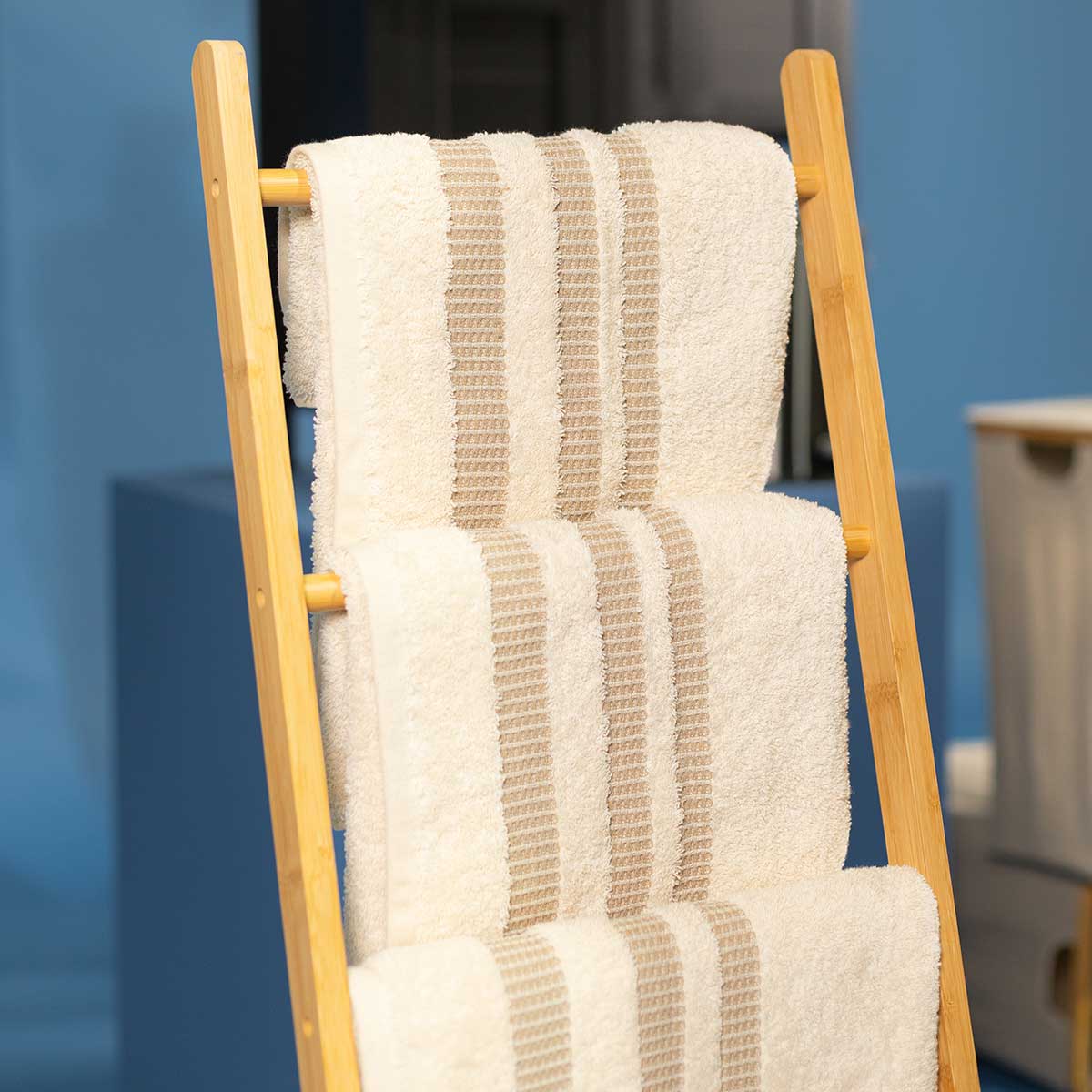 Toallero Escalera De Bambú 45x4x170Cm