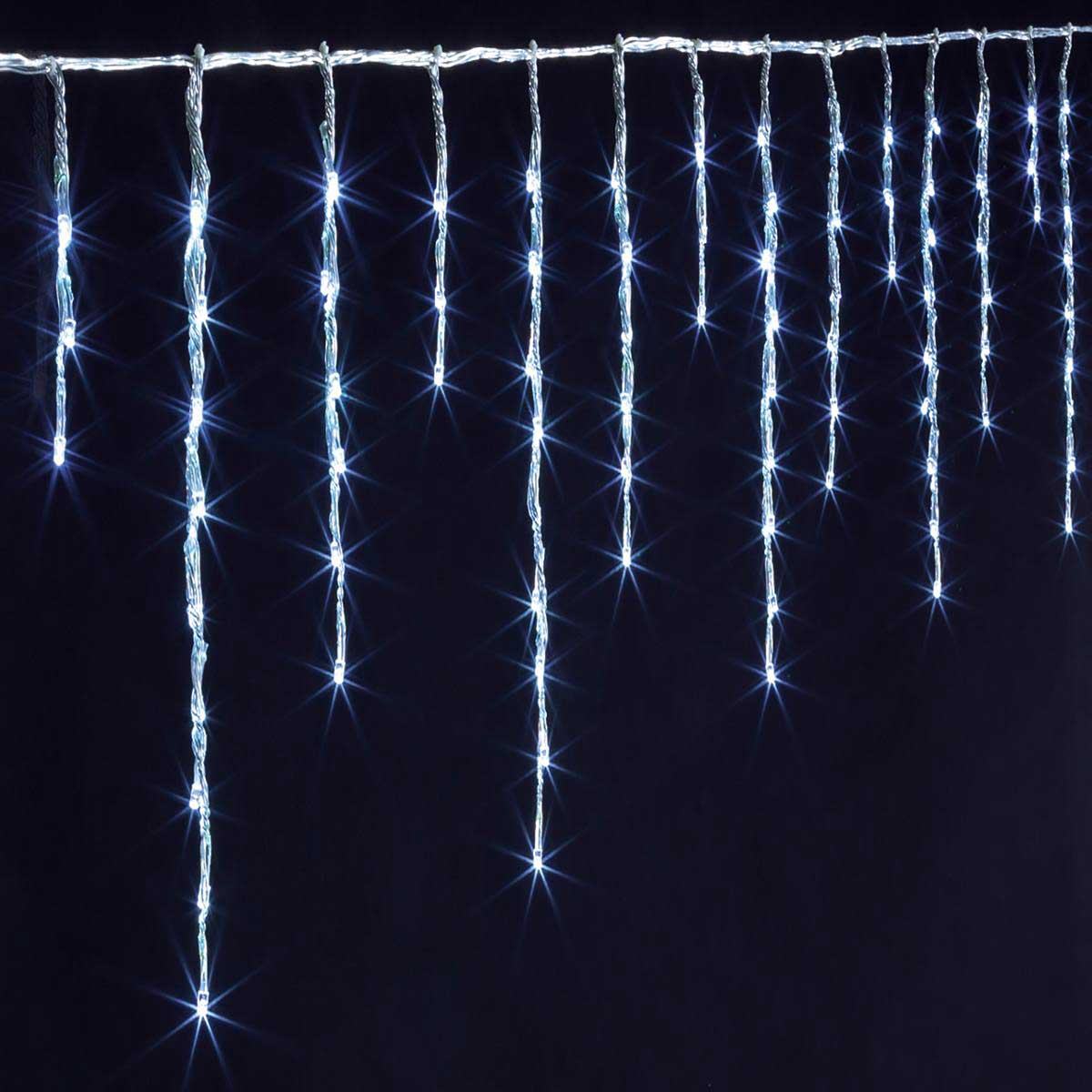 Cortina Luminosa De Natal Efeito Queda De Neve 600 LEDs
