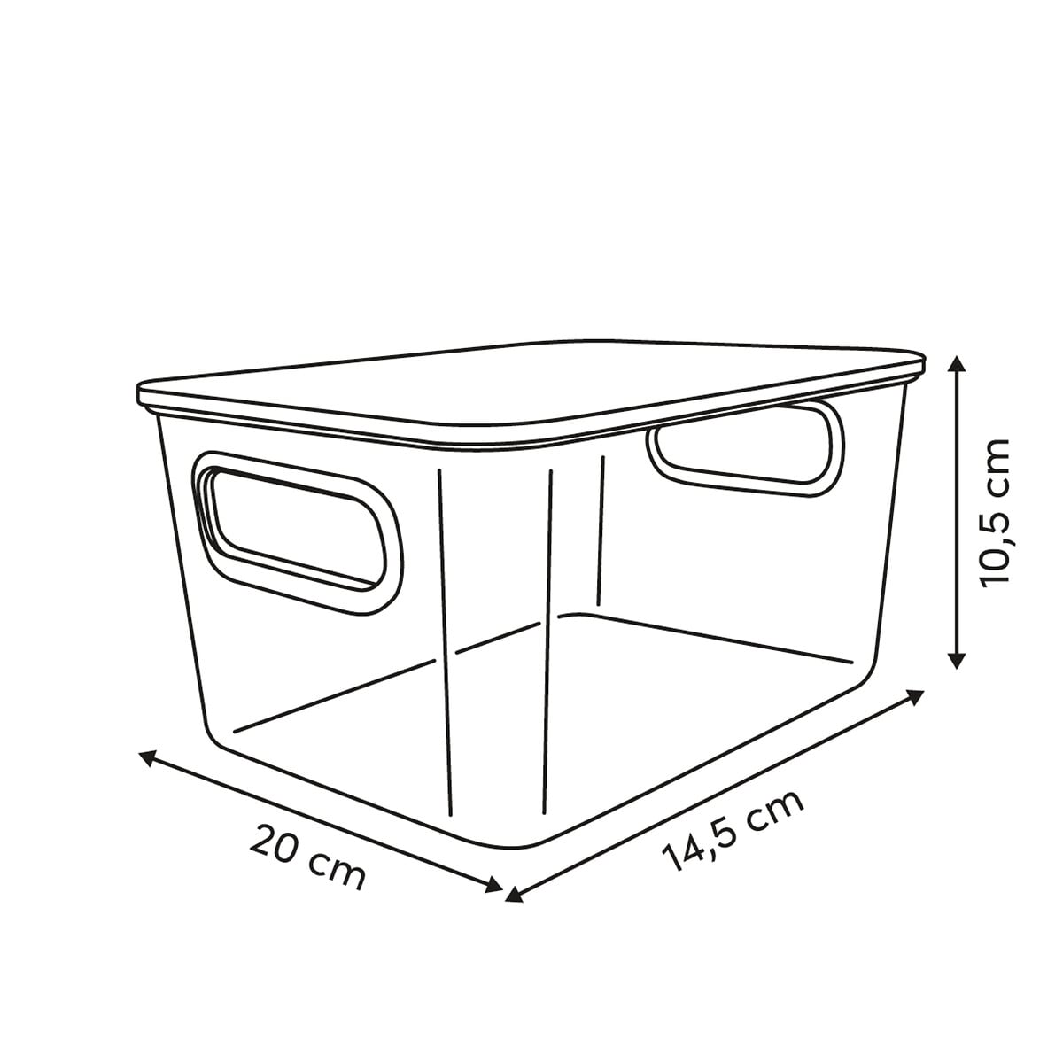 Caja con tapa LYCIA verde 8L