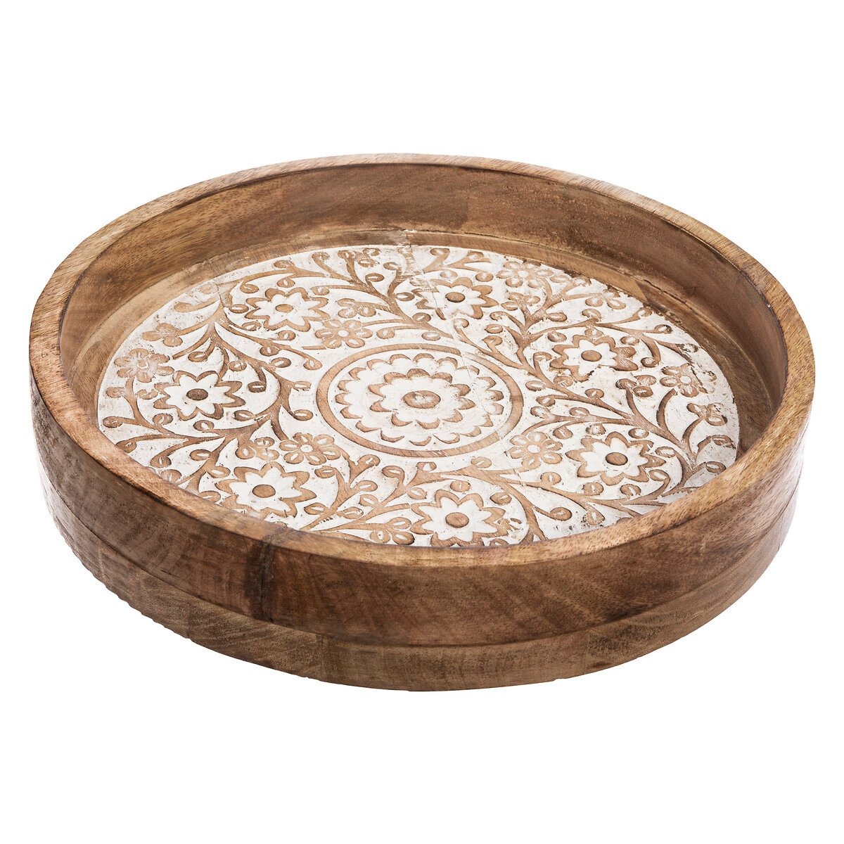 Bandeja Decorativa De Madera 34.5x6Cm