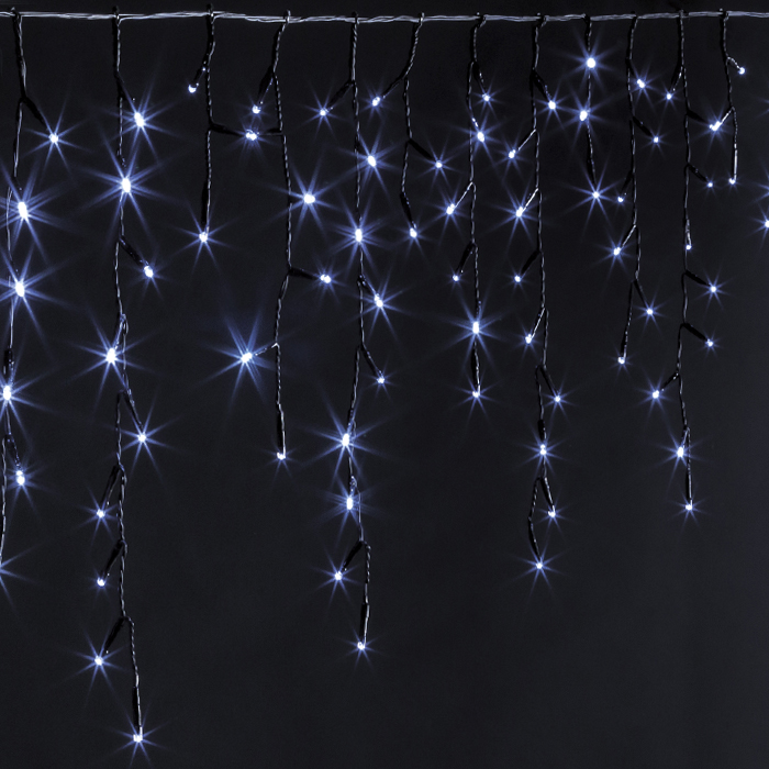 Cortina Luminosa De Natal Branco Frio 240 LEDs