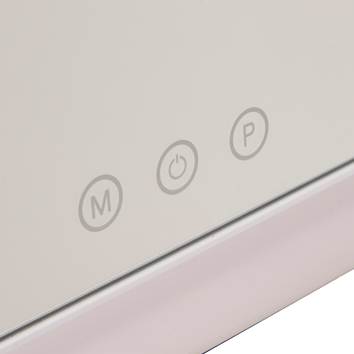 Espejo wc blanco con luz led 32cm