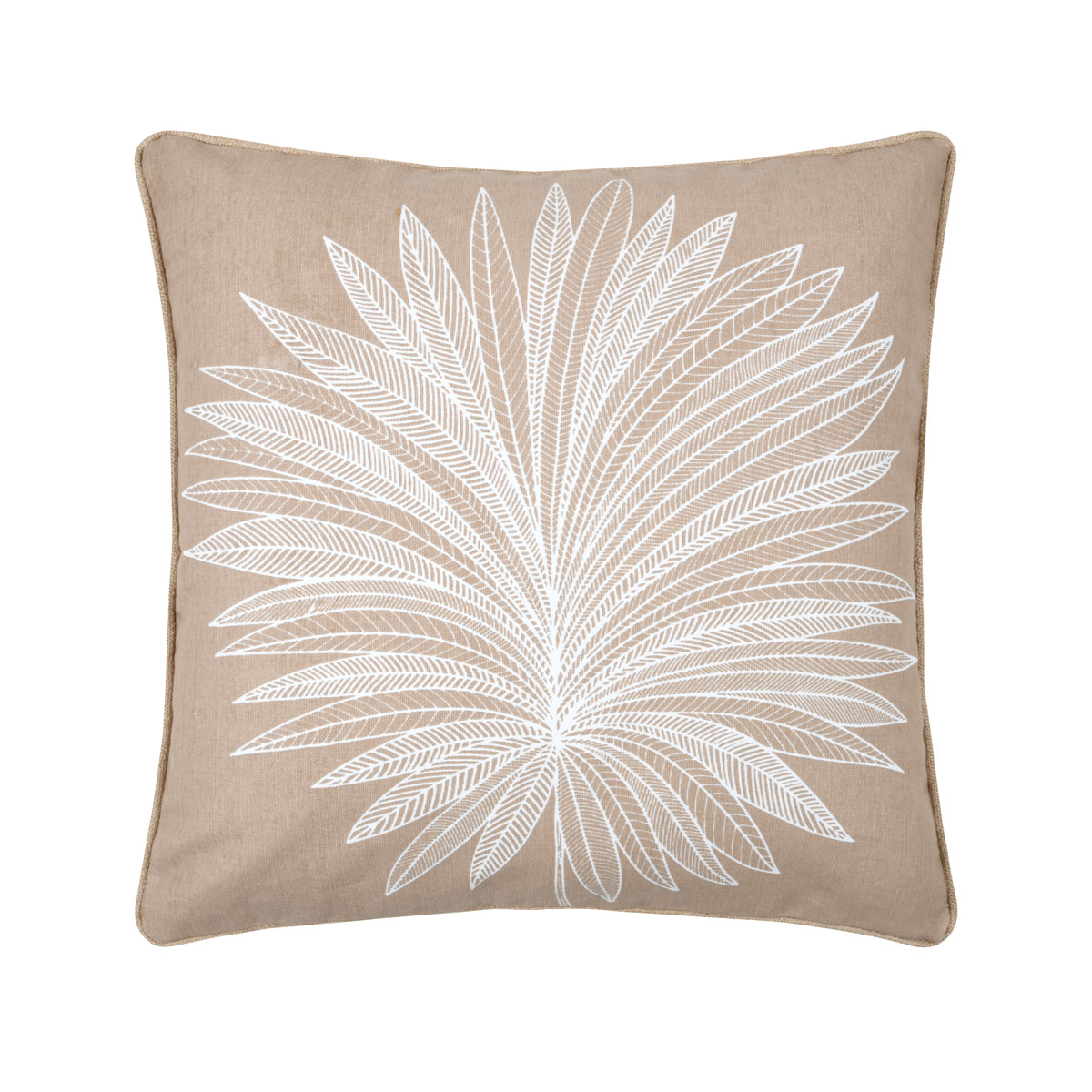 Coj&iacute;n MEKONG  taupe de algod&oacute;n 50x50cm