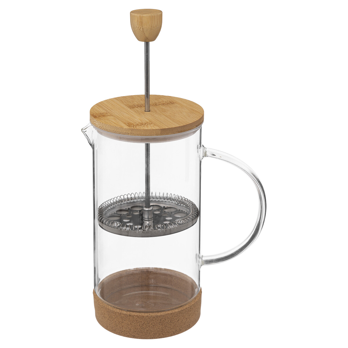 Cafeteira Em Vidro E Bambu 1l