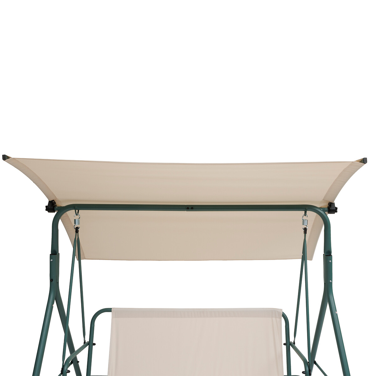 Columpio de acero beige y verde