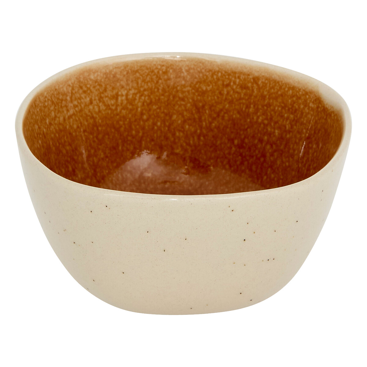Cuenco WONJA marr&oacute;n de porcelana 11cm
