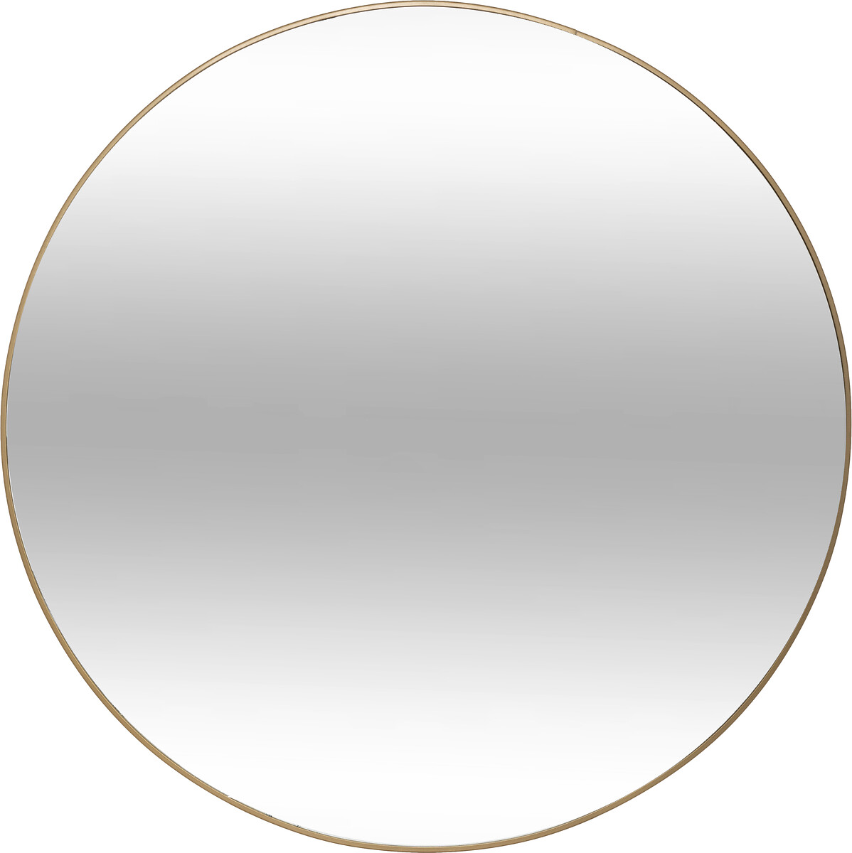 Espejo de pared ALICE redondo de metal dorado