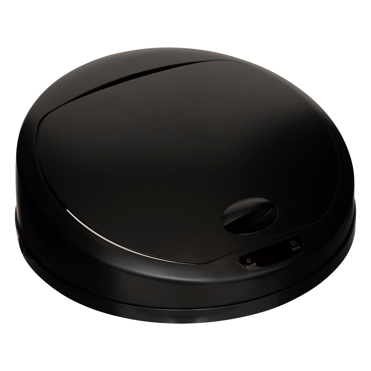 Cubo de basura con sensor autom&aacute;tico negro inox