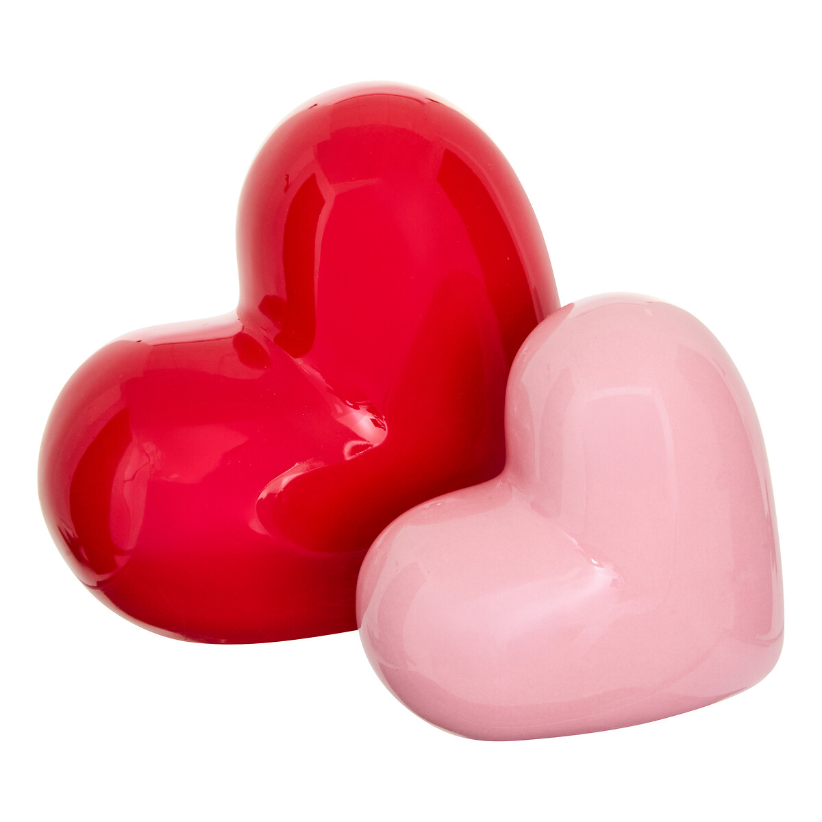 Juego de 2 corazones decorativos 14cm