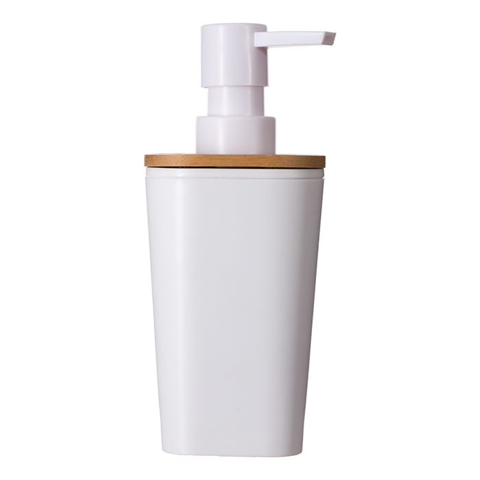 Dispensador De Jab&oacute;n Liq.C/Tapa De Bamb&uacute;