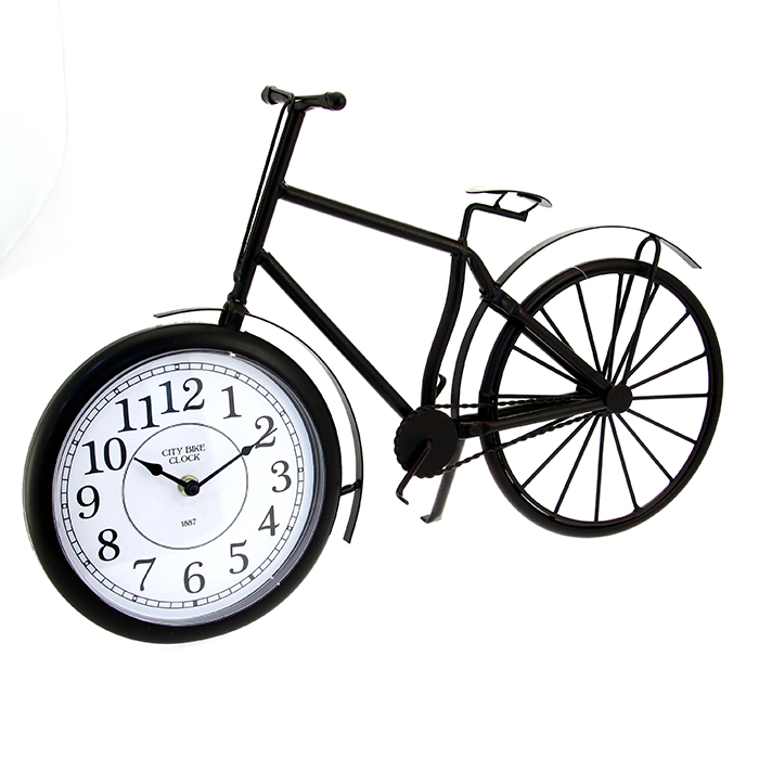 Reloj De Mesa Bicicleta De Metal 32x52Cm