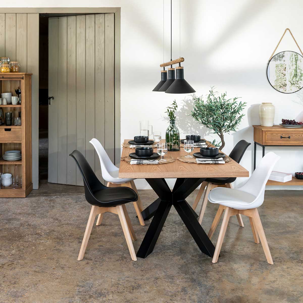 Mesa De Comedor Exten. 180-220x90Cmx76Cm